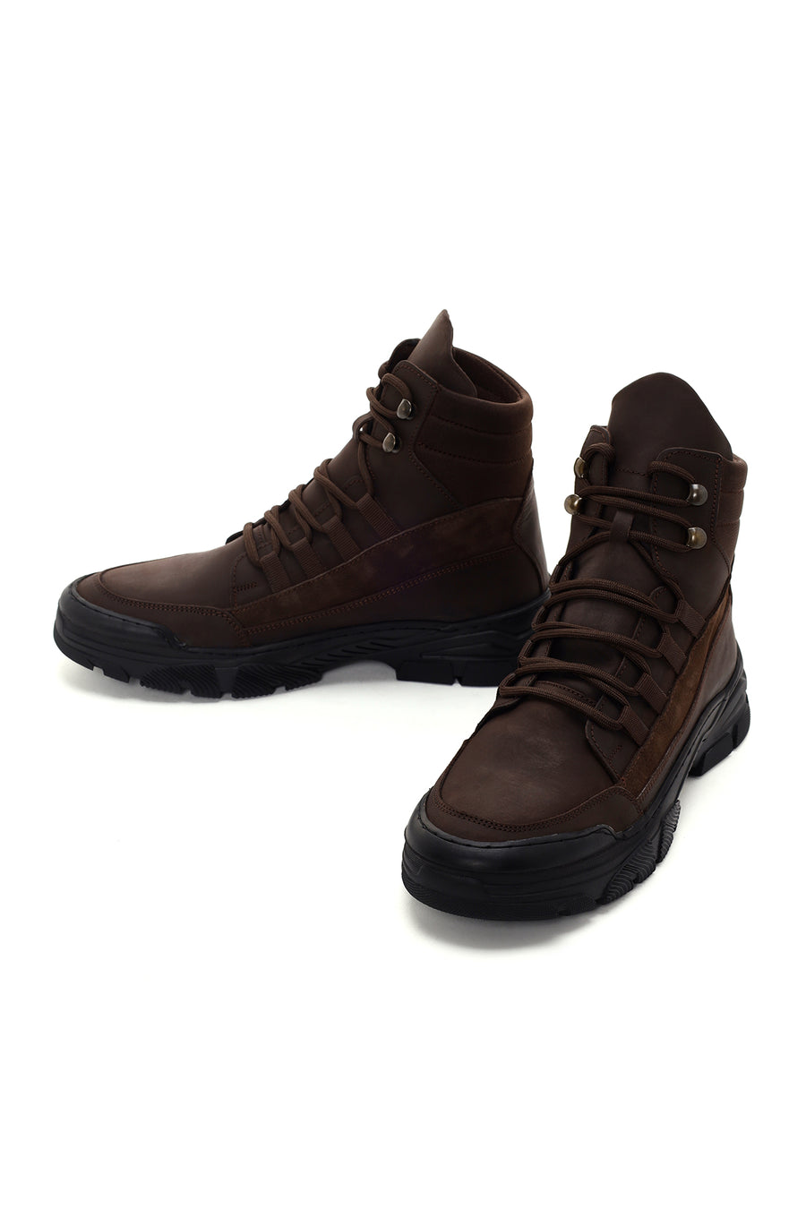 Men's Brown Leather Outdoor Boots