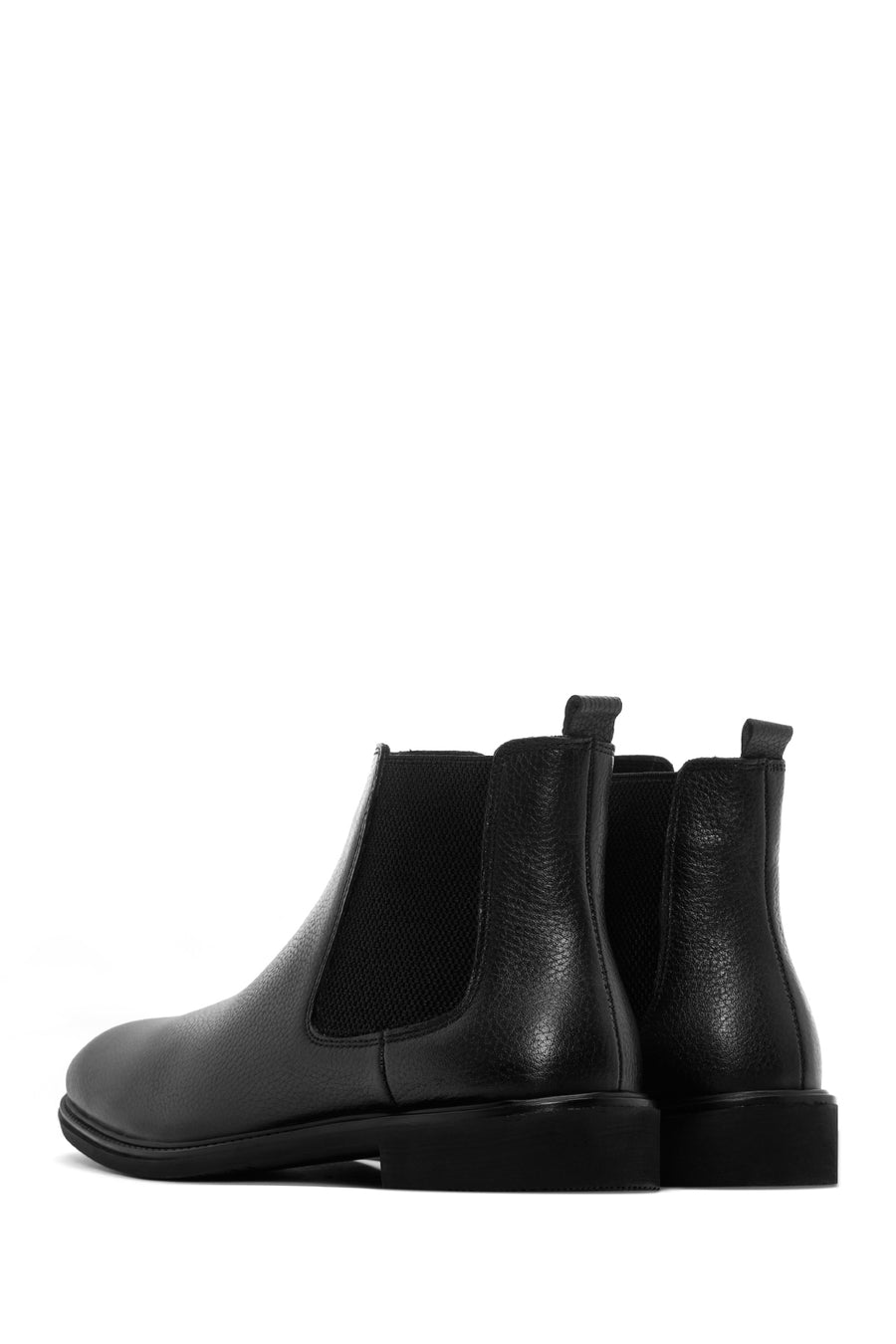 Men's Black Leather Chelsea Boots