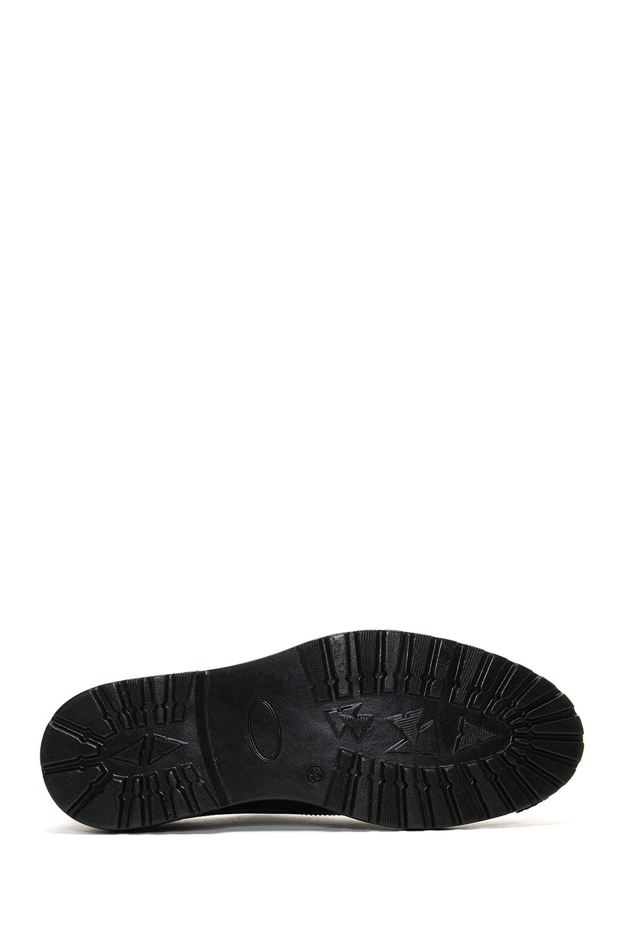 Men's Black Leather Thick Soled Casual Shoes