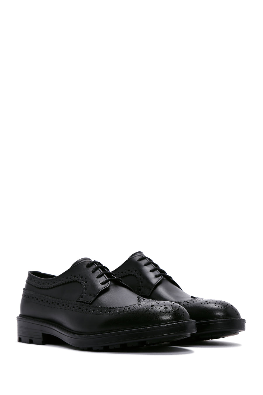 Men's Black Leather Casual Shoes