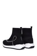 Women's Black Stone High Top Sneaker | Derimod