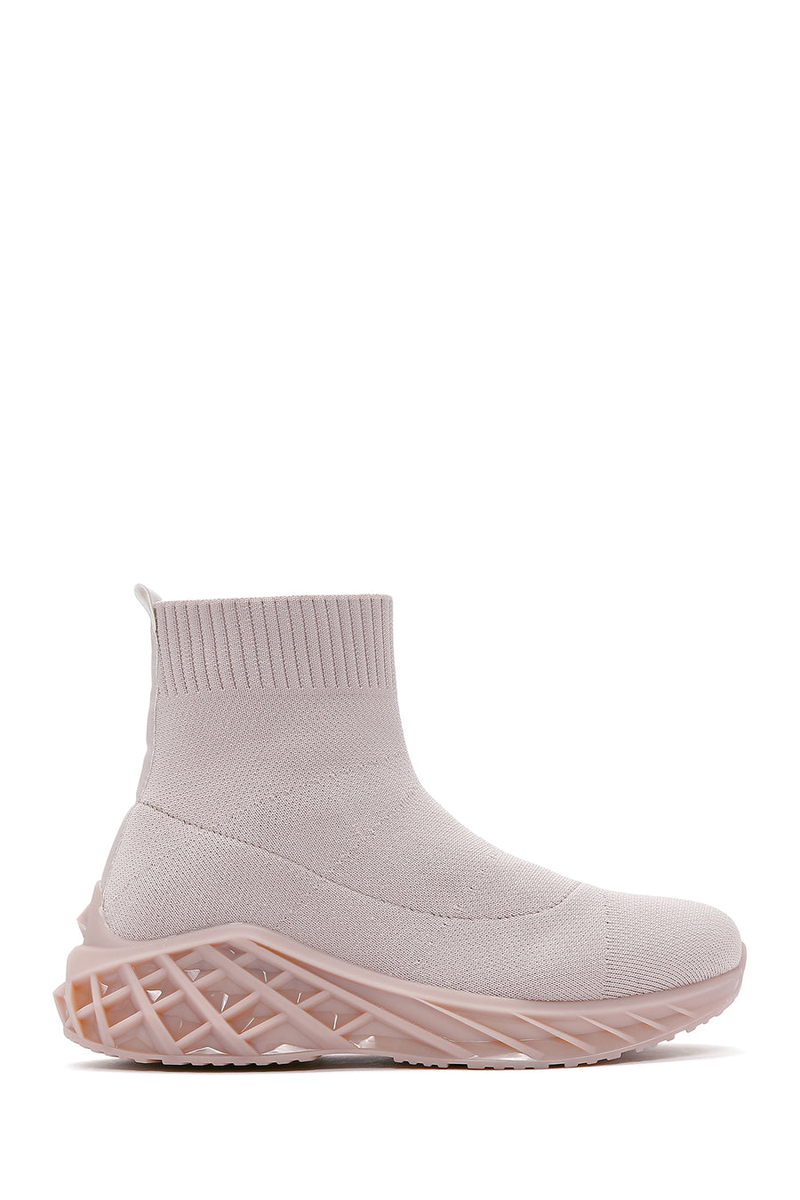 Kadın Bej Kalın Tabanlı Bilekli Sneaker 23WFE13546F | Derimod