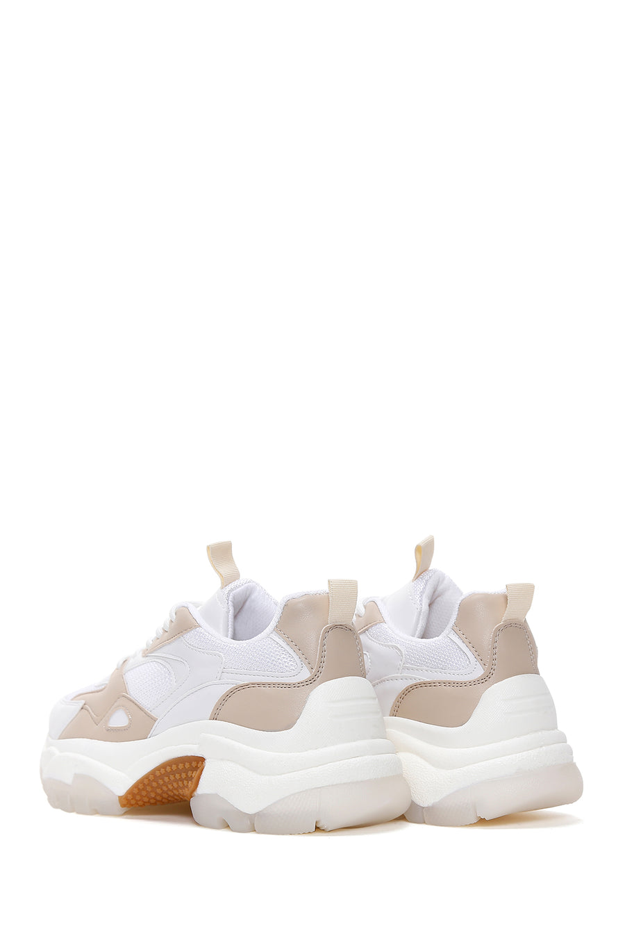 Kadın Bej Kalın Tabanlı Sneaker