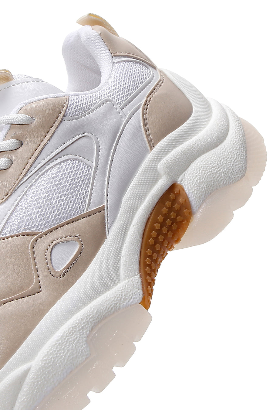Kadın Bej Kalın Tabanlı Sneaker