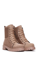 Women's Beige Suede Boots | Derimod