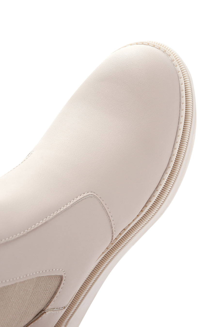 Women's Beige Thick Soled Chelsea Boots