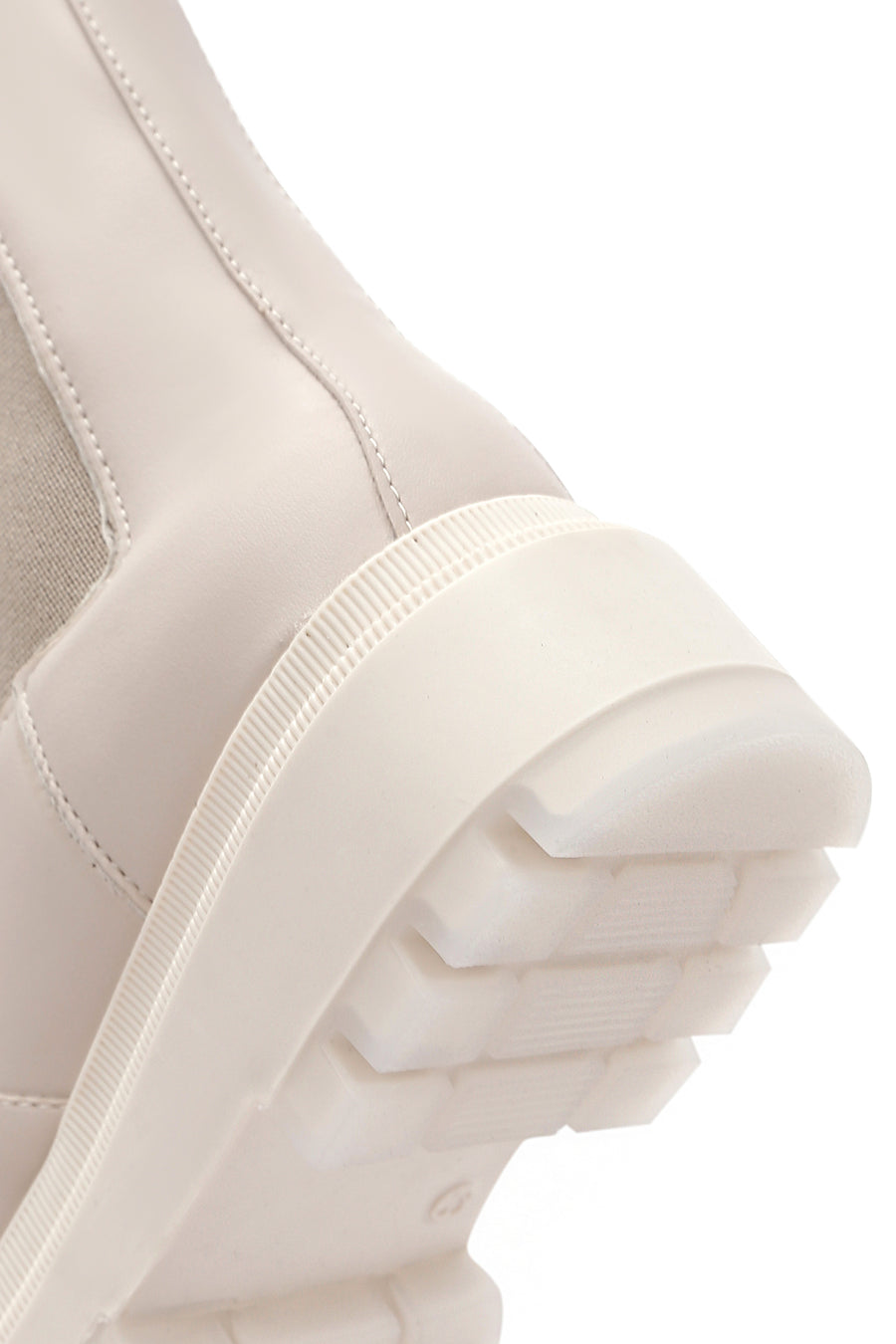 Women's Beige Thick Soled Chelsea Boots