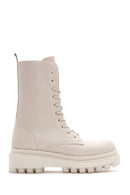 Kadın Bej Kalın Tabanlı Postal Bot | Derimod