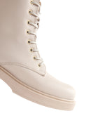 Women's Cream Zippered Boots | Derimod
