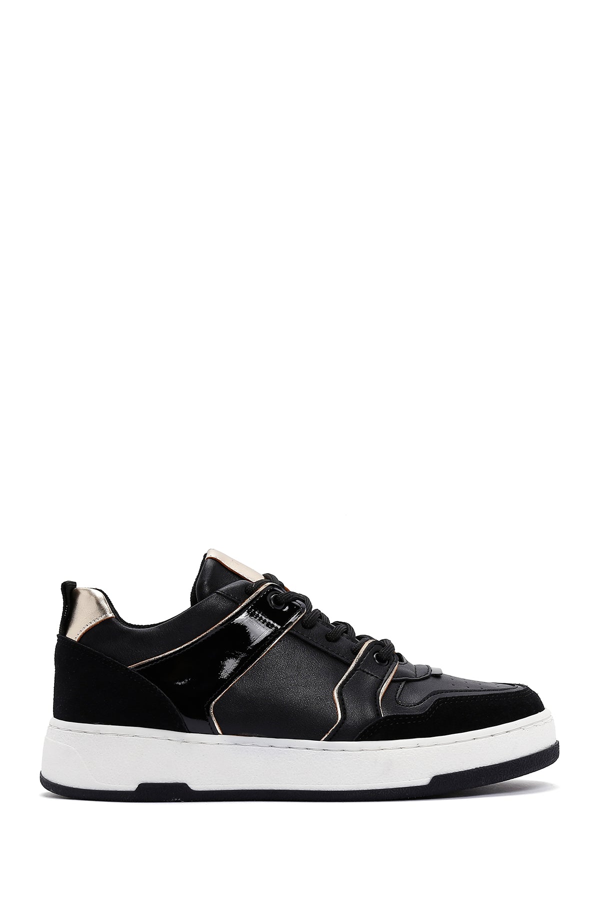 Women's Black Suede Detailed Sneaker 23WFE221714 | Derimod
