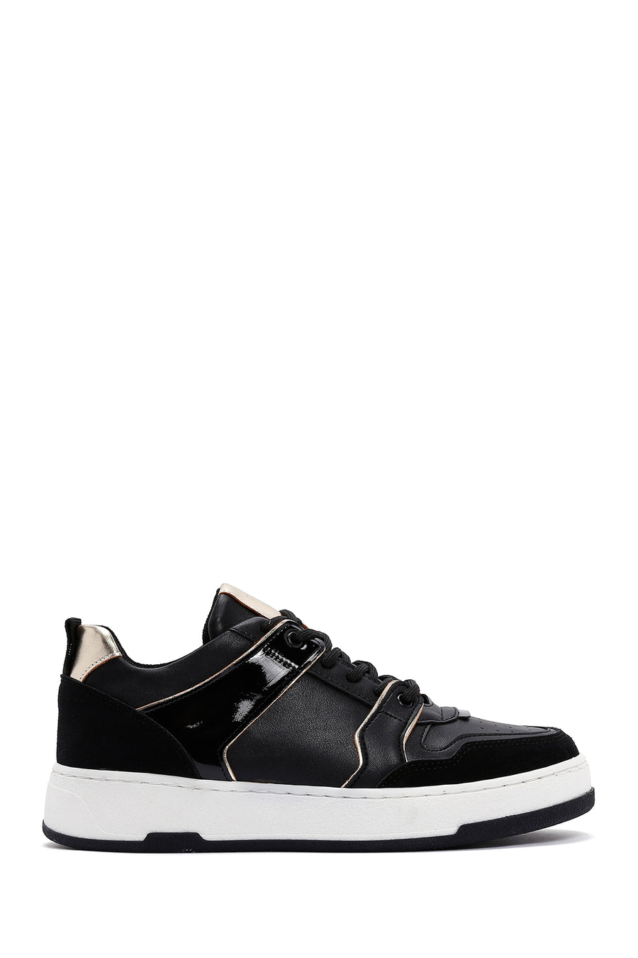 Kadın Siyah Süet Detaylı Sneaker 23WFE221714 | Derimod