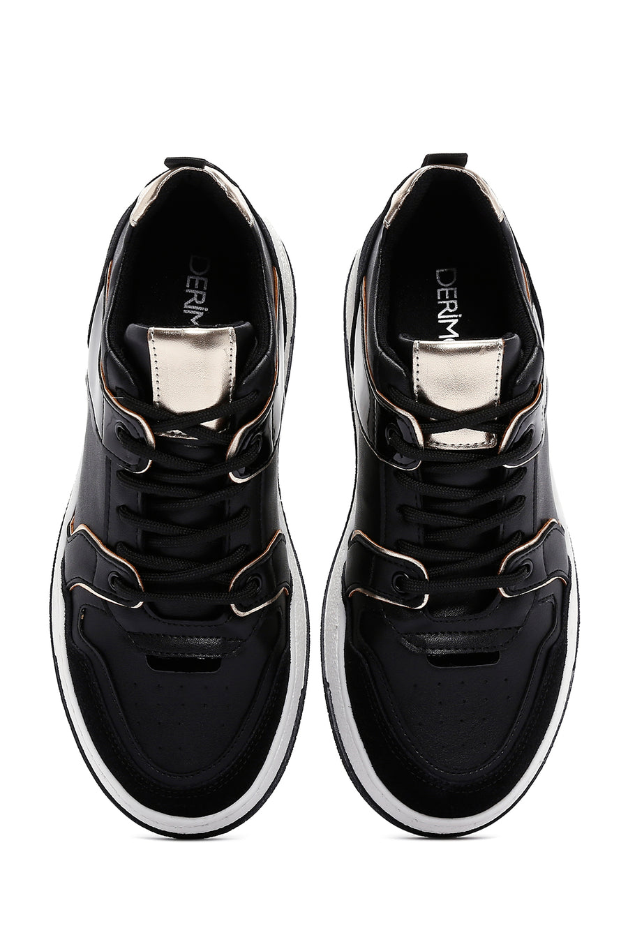 Kadın Siyah Süet Detaylı Sneaker