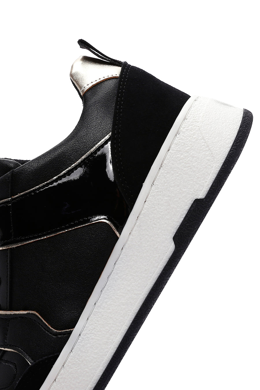 Kadın Siyah Süet Detaylı Sneaker