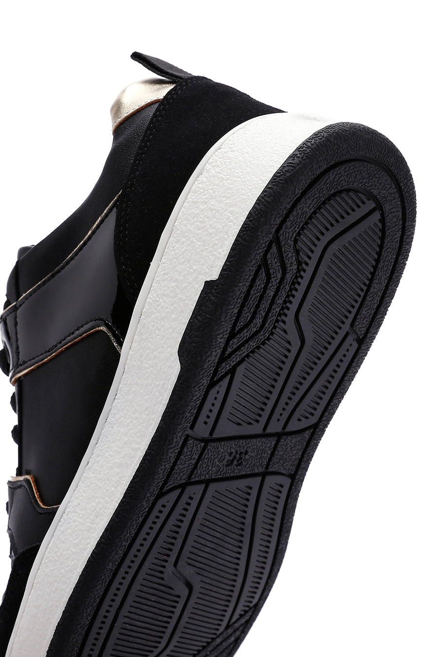Kadın Siyah Süet Detaylı Sneaker