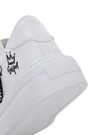 Women's White Stone Sneaker | Derimod