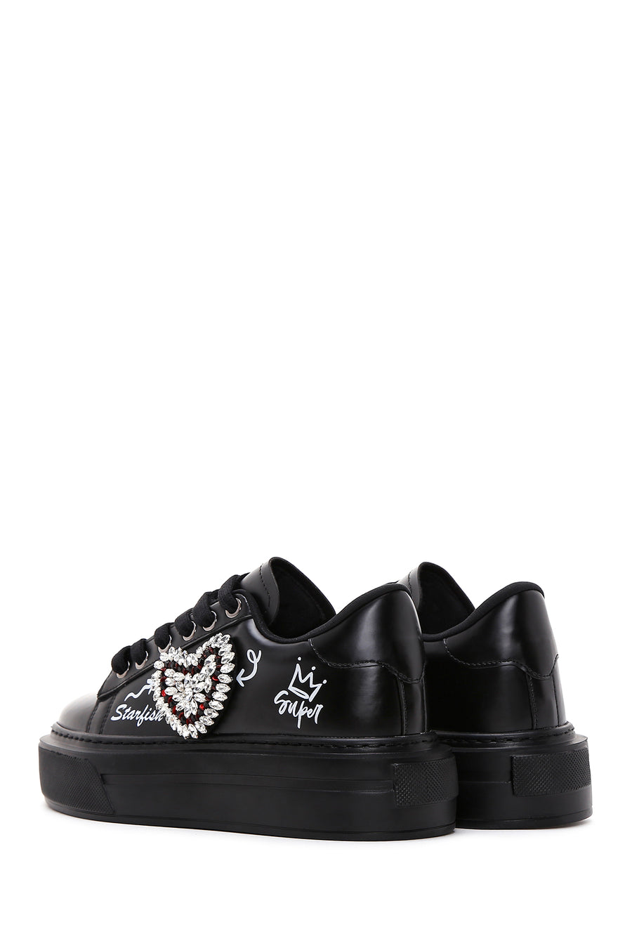 Kadın Siyah Taşlı Sneaker