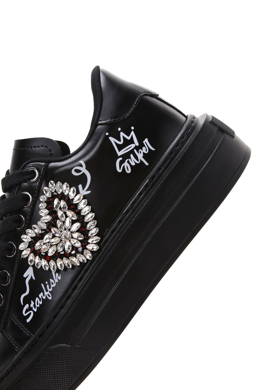Kadın Siyah Taşlı Sneaker