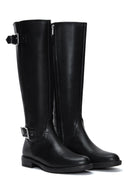 Women's Black Zippered Buckle Boots | Derimod