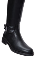 Women's Black Zippered Buckle Boots | Derimod