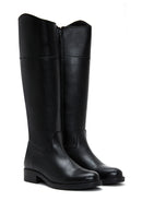 Women's Black Zippered Boots | Derimod