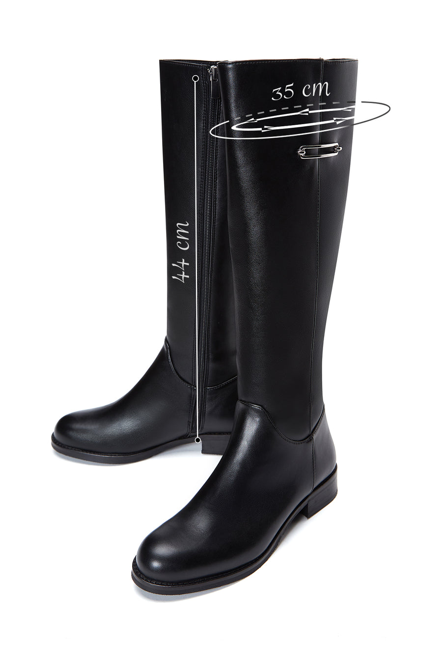 Women's Black Zippered Boots