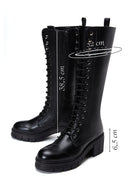 Women's Black Zippered Heeled Boots | Derimod