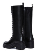 Women's Black Zippered Heeled Boots | Derimod