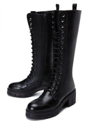 Women's Black Zippered Heeled Boots | Derimod