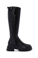Women's Black Thick Soled Zippered Boots | Derimod