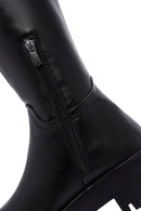 Women's Black Thick Soled Zippered Boots | Derimod