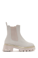 Women's Beige Thick Soled Chelsea Boots | Derimod