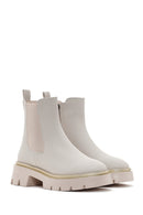 Women's Beige Thick Soled Chelsea Boots | Derimod