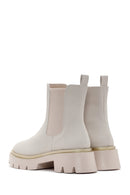 Women's Beige Thick Soled Chelsea Boots | Derimod