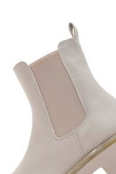 Women's Beige Thick Soled Chelsea Boots | Derimod