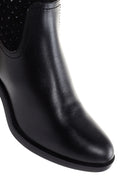 Women's Black Heeled Cowboy Boots | Derimod