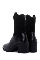 Women's Black Heeled Cowboy Boots | Derimod