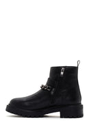 Women's Black Chain Zippered Casual Boots | Derimod