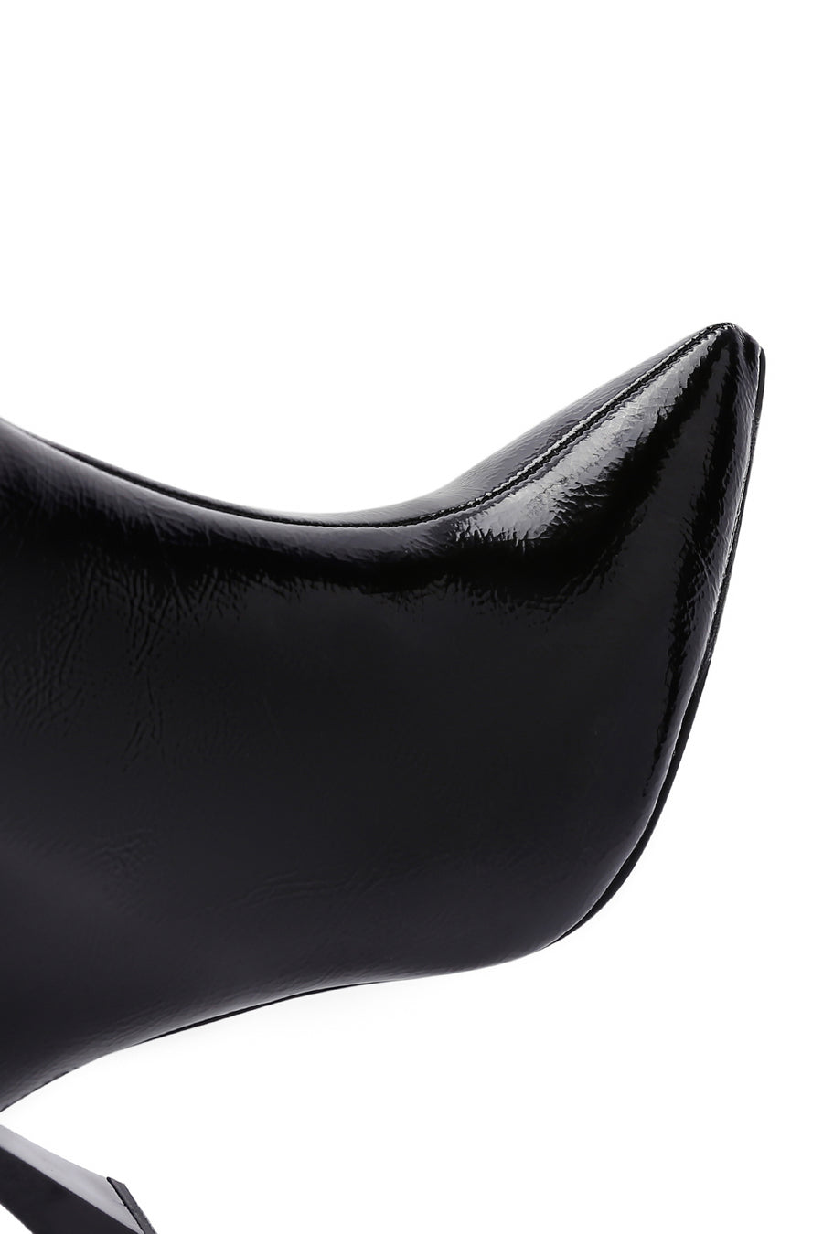 Kadın Siyah Rugan İnce Topuklu Bot