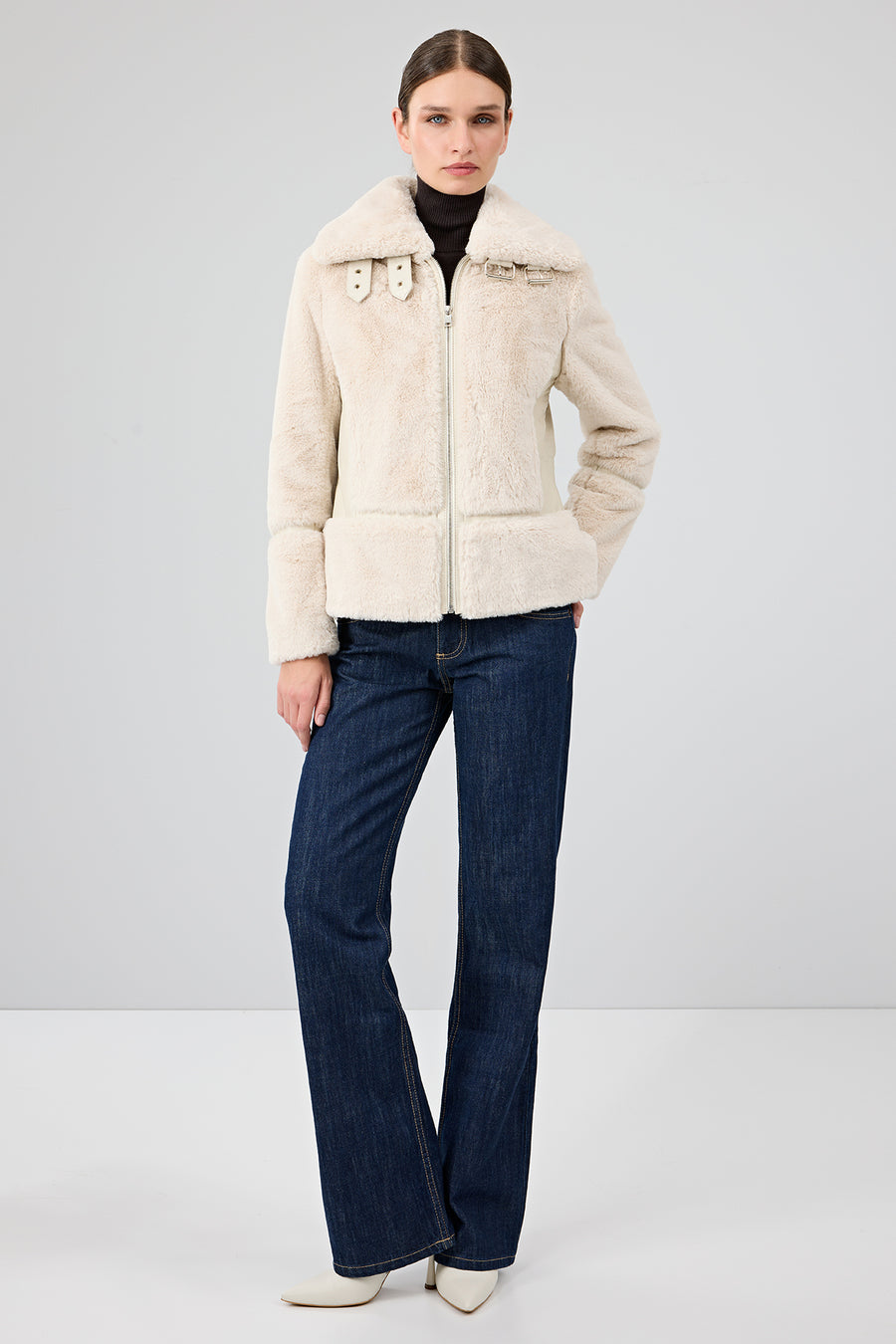 Sevilla Women's Beige Teddy Coat