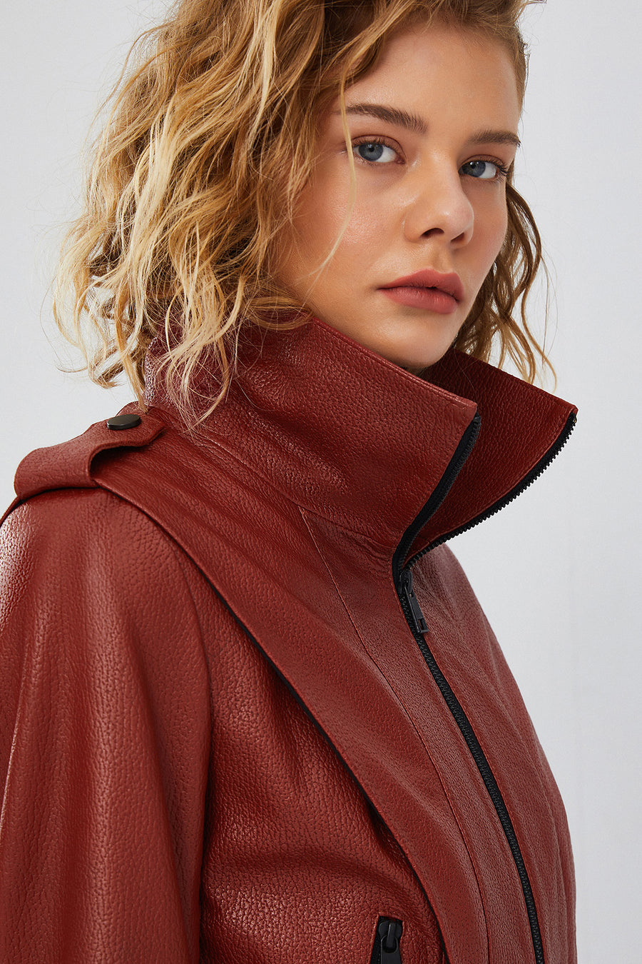 Harper Women's Brown Short Leather Jacket