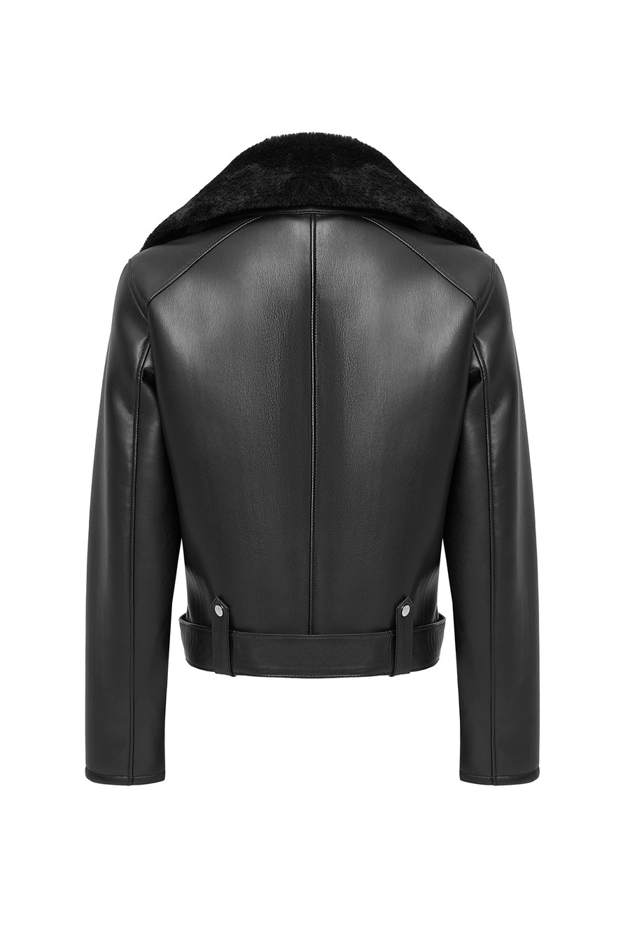 Mexico Kadın Siyah Teddy Biker Deri Ceket