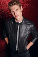 Lilard Erkek Siyah Slim-Fit Spor Deri Mont | Derimod