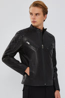 Lilard Erkek Siyah Slim-Fit Spor Deri Mont | Derimod