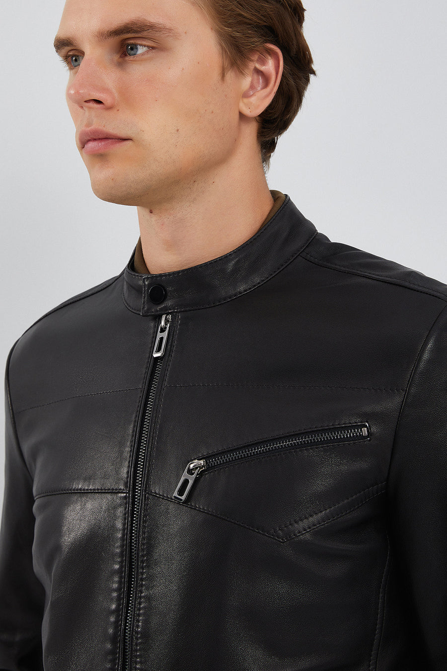 Casemiro Men's Black Leather Jacket