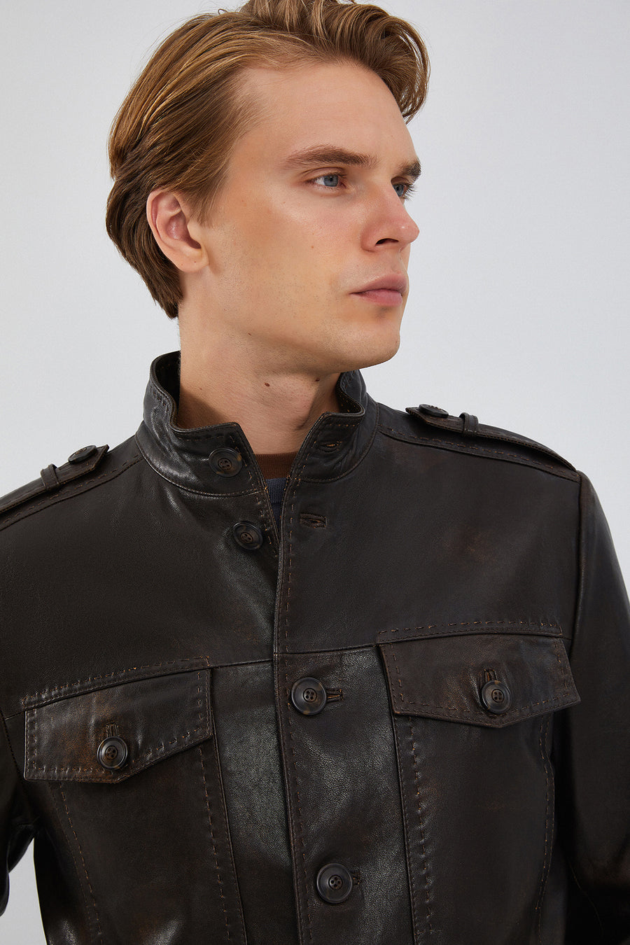 Alvarez Men's Brown Vintage Leather Jacket