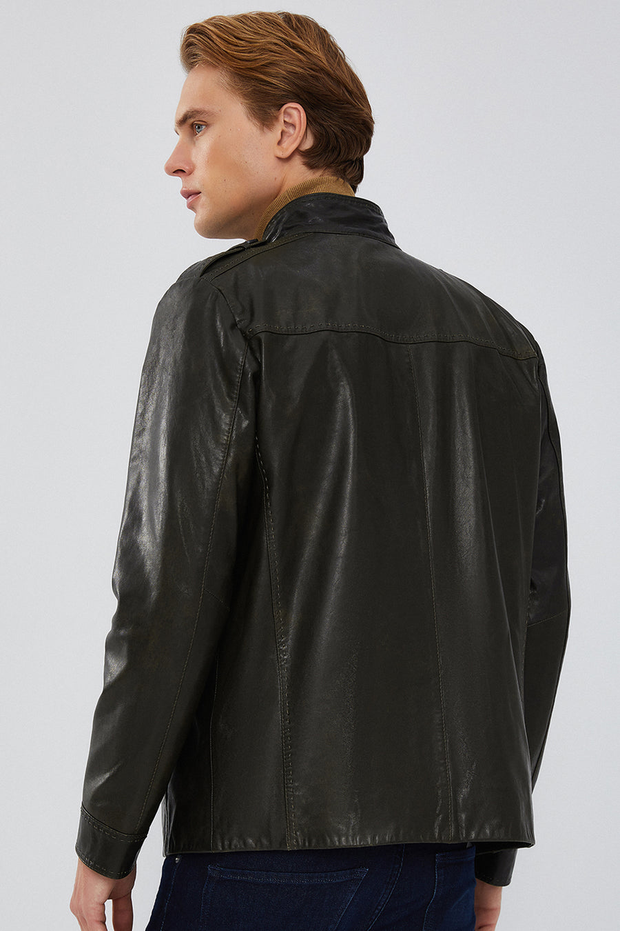 Alvarez Men's Green Vintage Leather Jacket