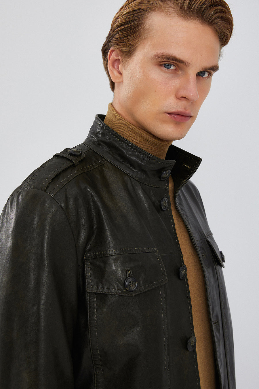 Alvarez Men's Green Vintage Leather Jacket