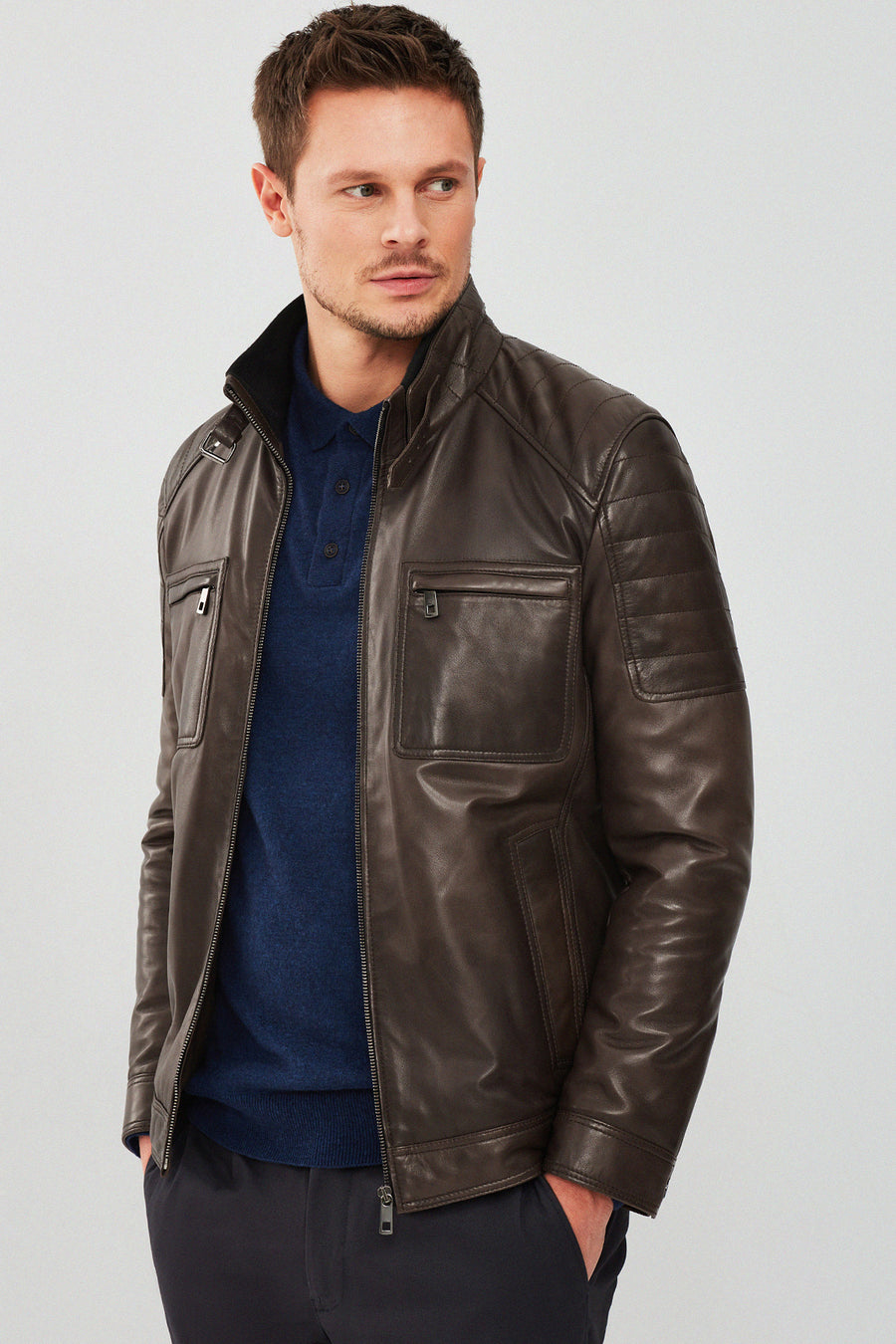 Rodri Men's Mink Leather Jacket 23WGD6499HN | Derimod