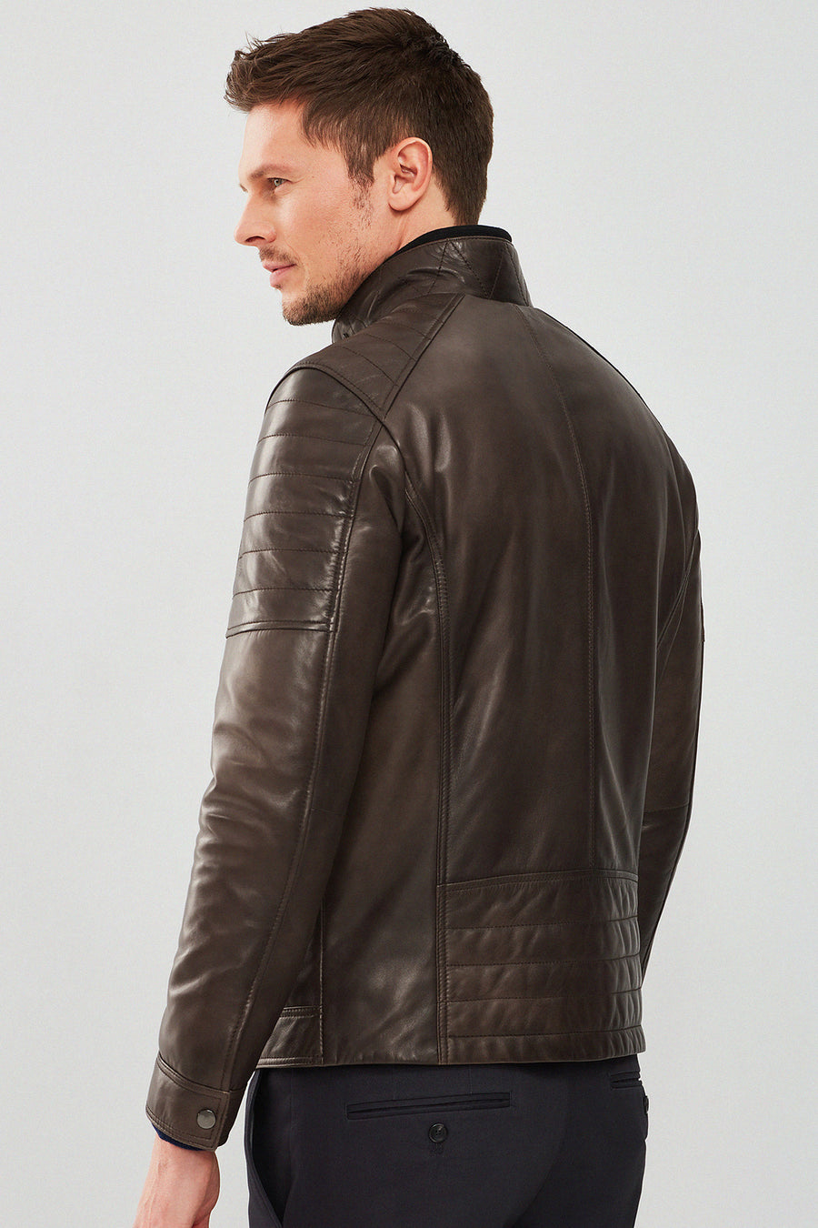 Rodri Men's Mink Leather Jacket