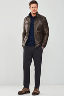 Rodri Men's Mink Leather Jacket | Derimod
